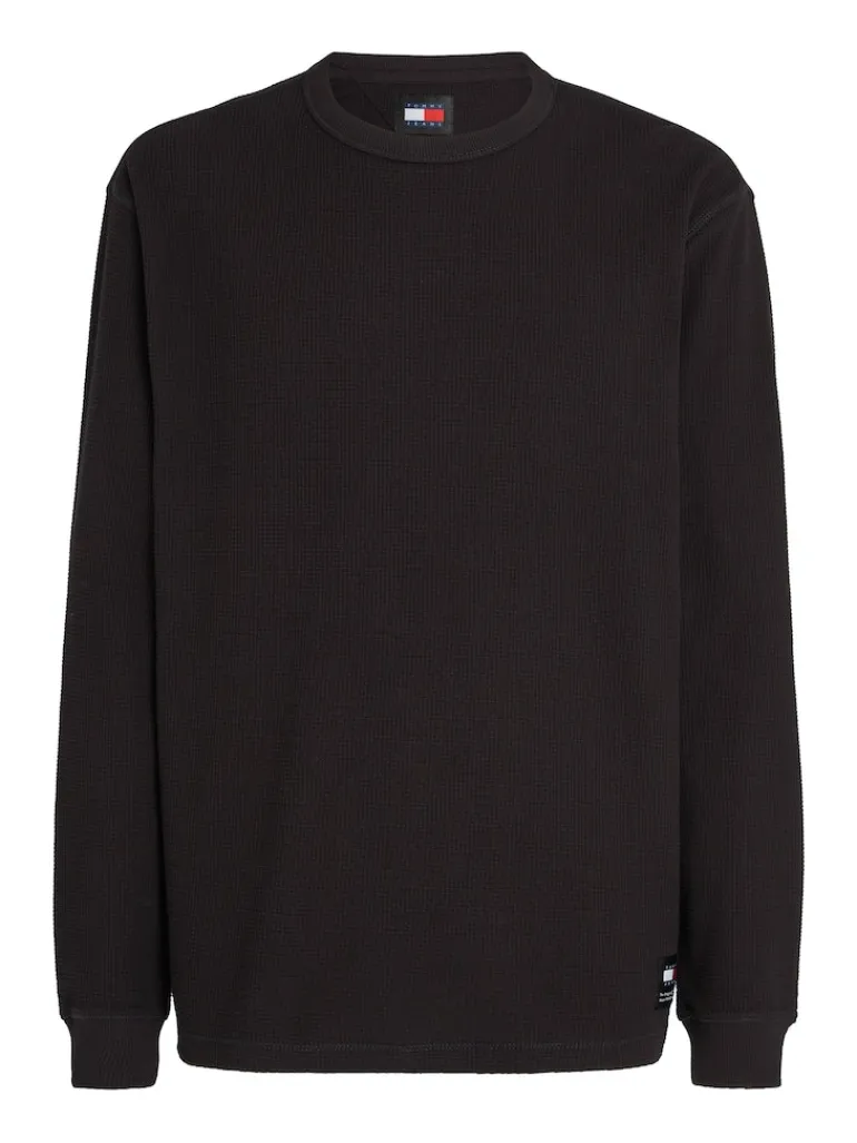 TJM REG LS WAFFLE TEE black