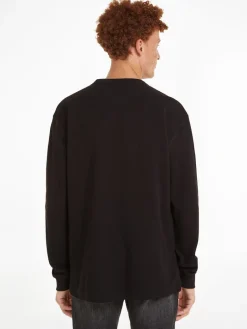 TJM REG LS WAFFLE TEE black