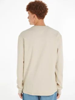 TJM REG LS WAFFLE TEE newsprint