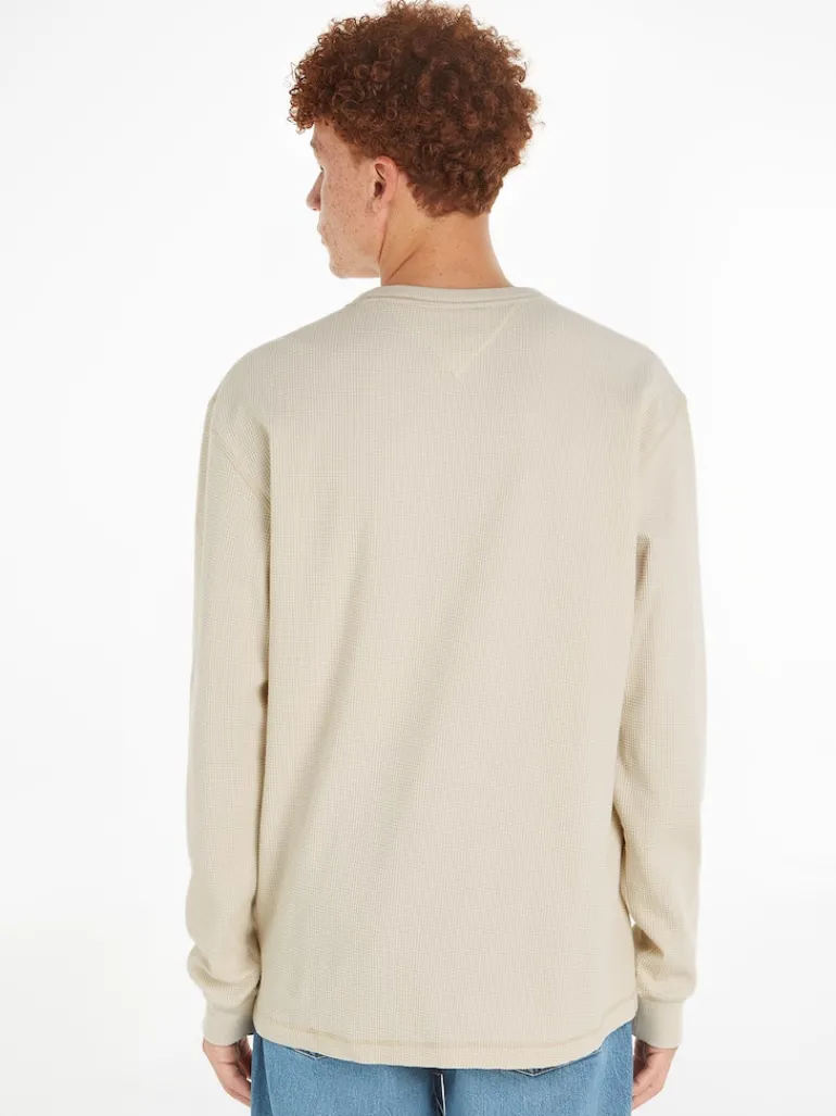 TJM REG LS WAFFLE TEE newsprint
