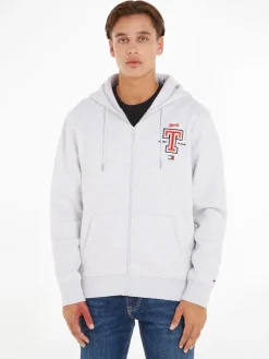 TJM REG MODERN SPORT T ZIPTHRU silver grey htr