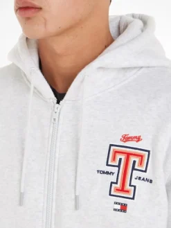 TJM REG MODERN SPORT T ZIPTHRU silver grey htr