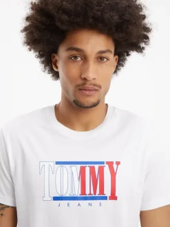 TJM REG RWB CENTERED LOGO TEE white
