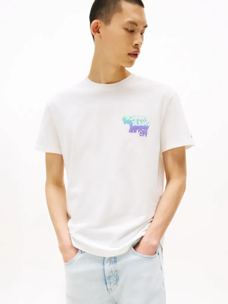 TJM REG STACK BACKPRINT TEE EXT ecru