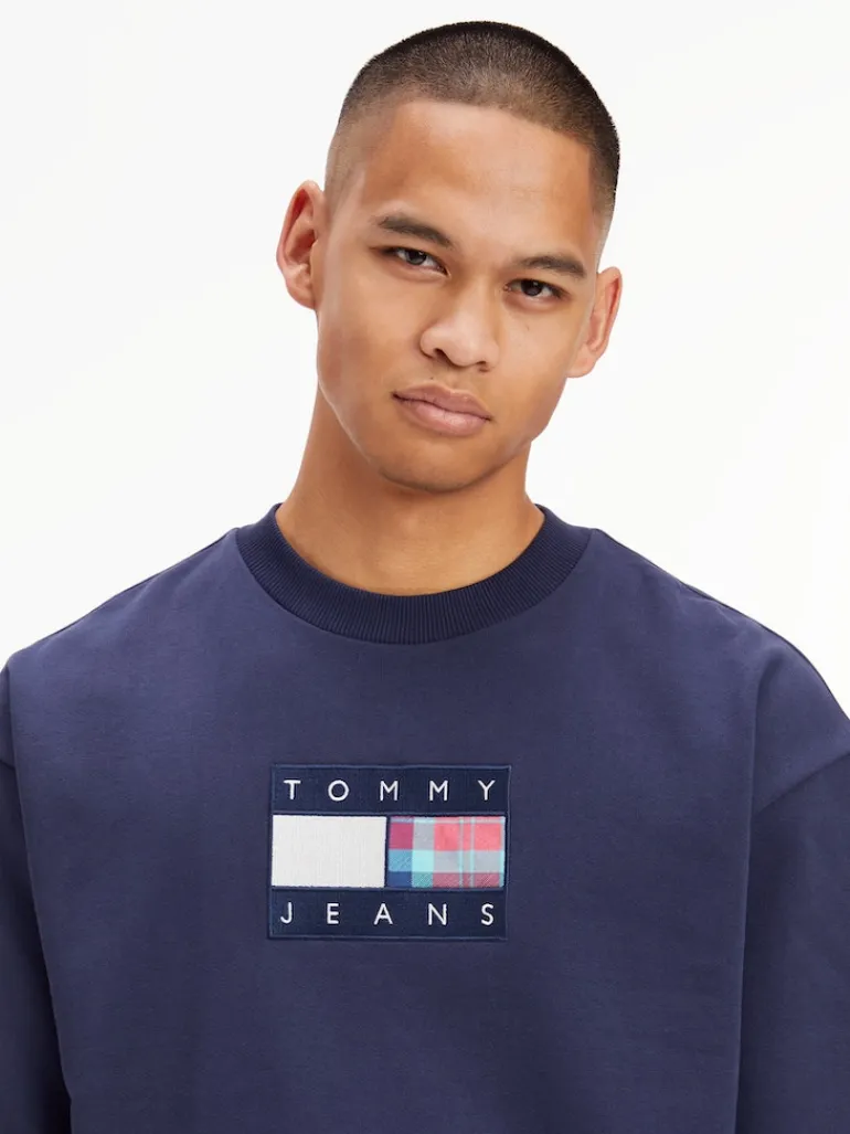 TJM REG TARTAN FLAG CREW twilight navy