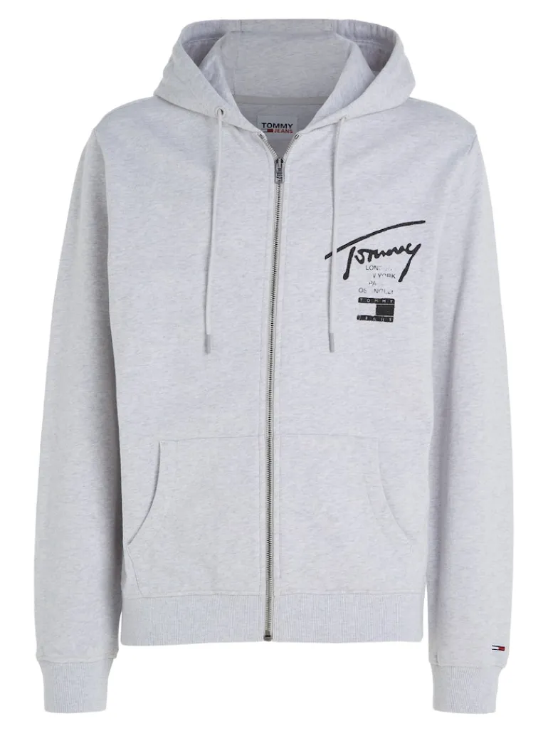 TJM REG TOMMY SPRAY PAINT HOODIE silver grey