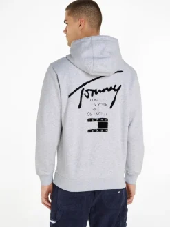 TJM REG TOMMY SPRAY PAINT HOODIE silver grey