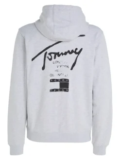 TJM REG TOMMY SPRAY PAINT HOODIE silver grey