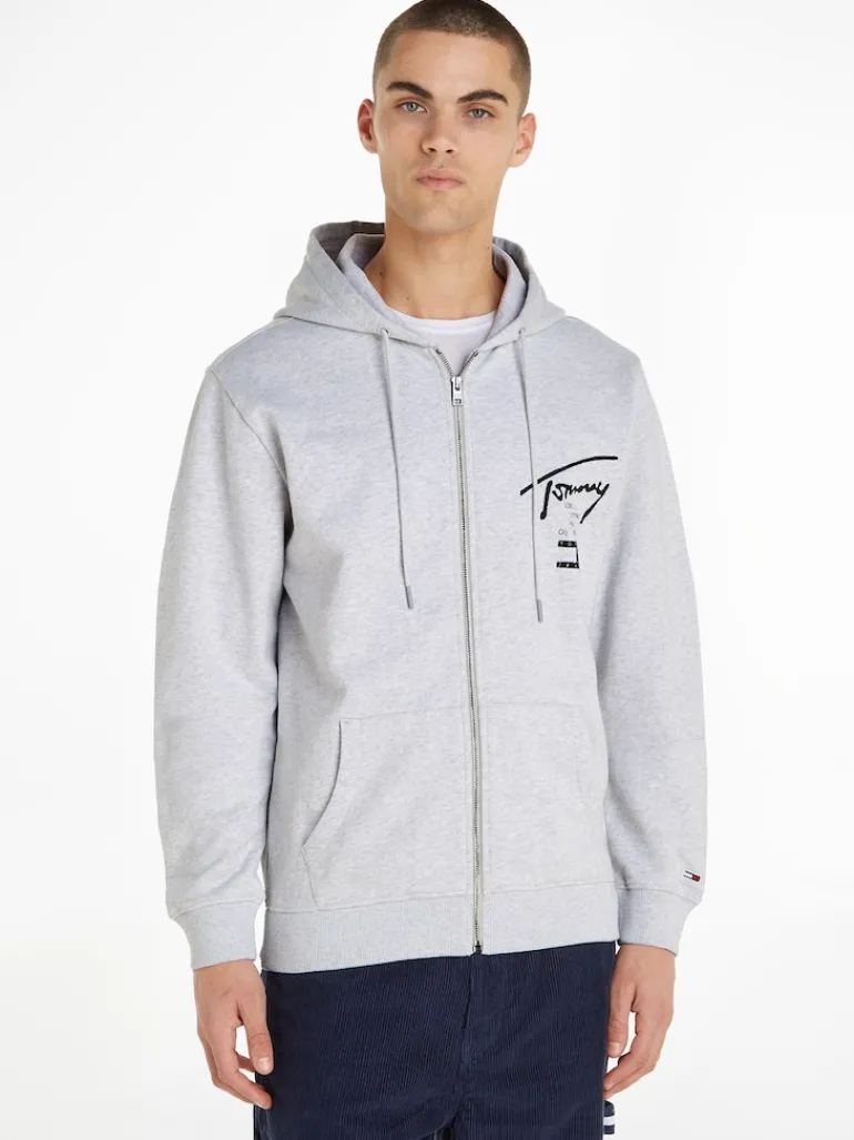 TJM REG TOMMY SPRAY PAINT HOODIE silver grey