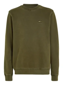 TJM REG TONAL BADGE CNECK drab olive green