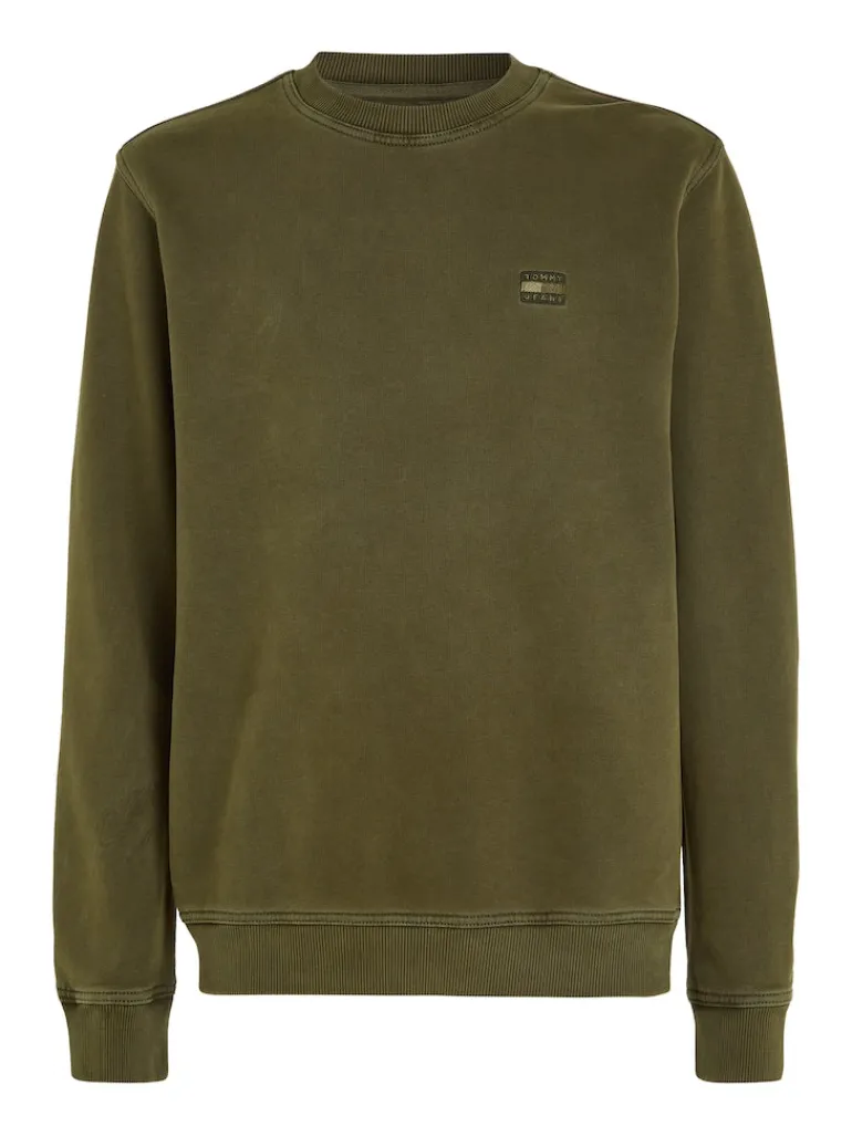TJM REG TONAL BADGE CNECK drab olive green