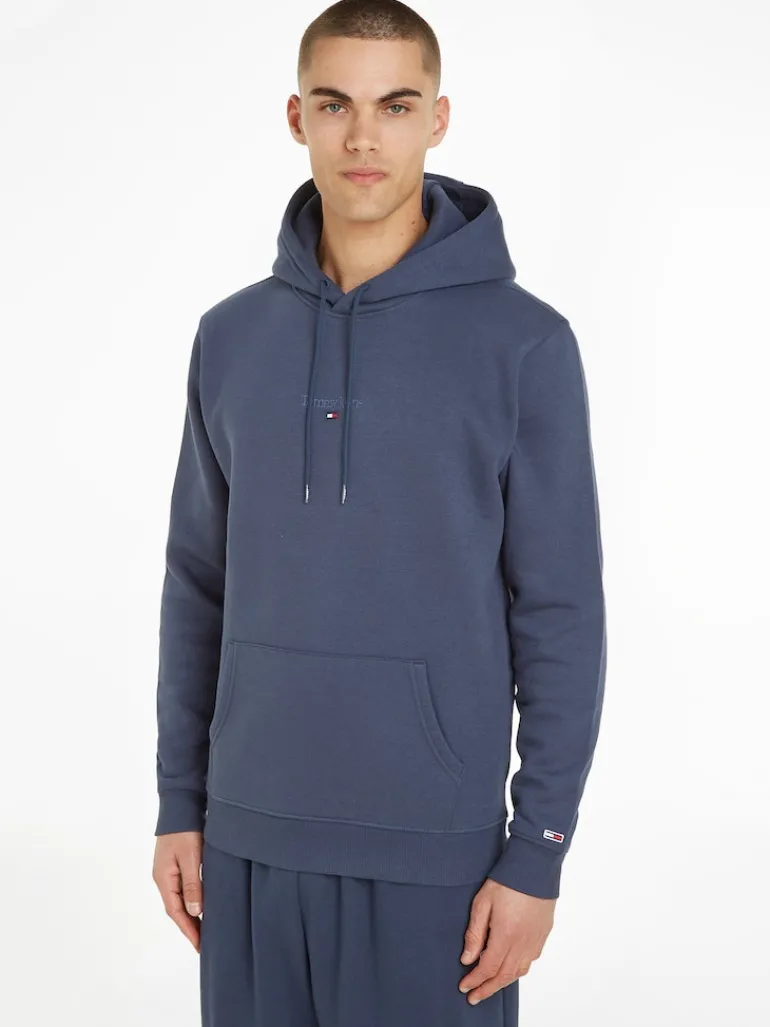 TJM REG TONAL LINEAR LOGO HOODIE twilight navy
