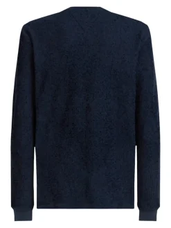 TJM REG WAFFLE L/S TEE dark night navy