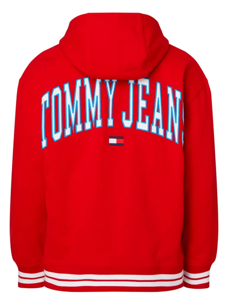 TJM RLXD COLLEGIATE HOODIE deep crimson