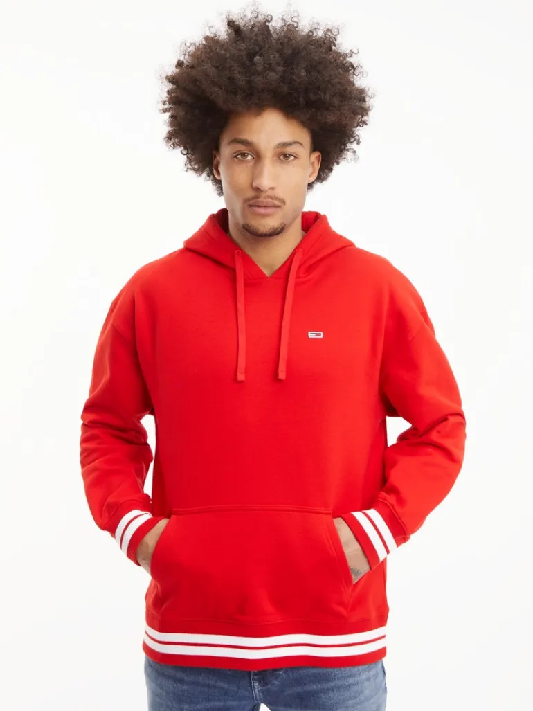 TJM RLXD COLLEGIATE HOODIE deep crimson