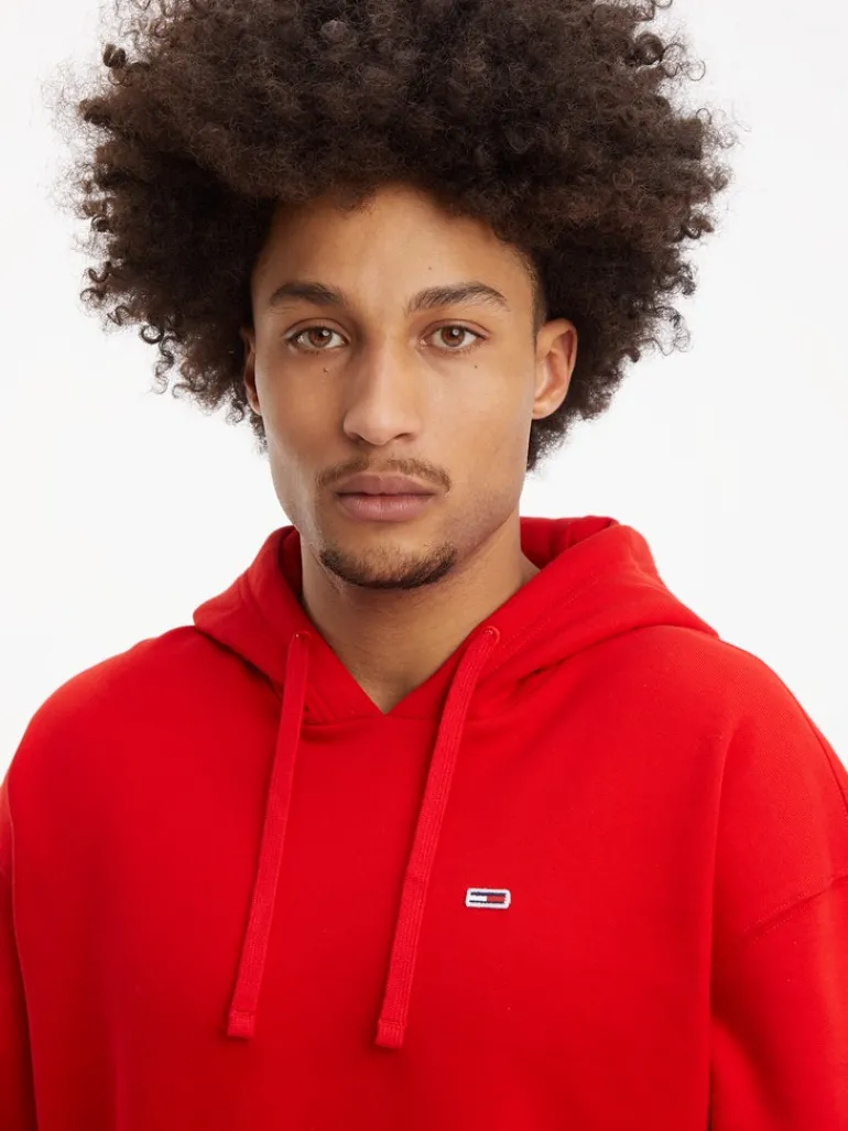 TJM RLXD COLLEGIATE HOODIE deep crimson
