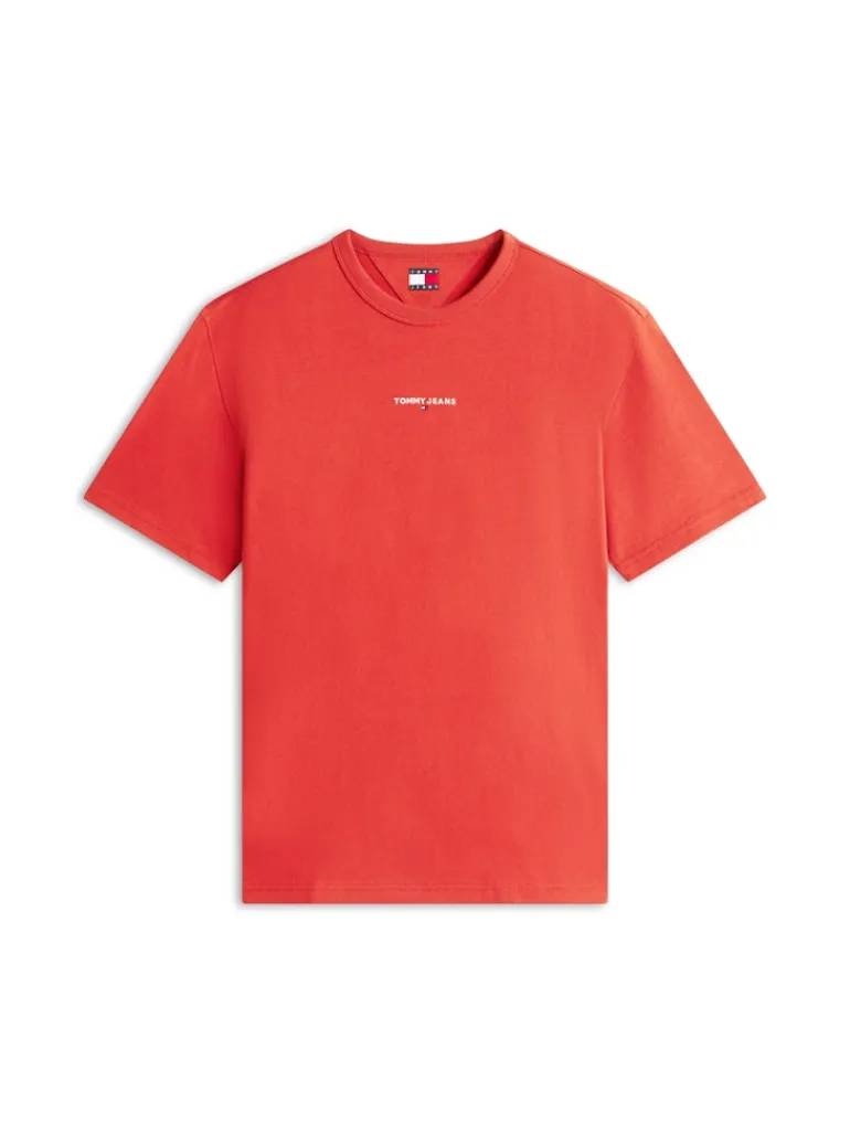 TJM RLX LINEAR LOGO TEE EXT terracotta red