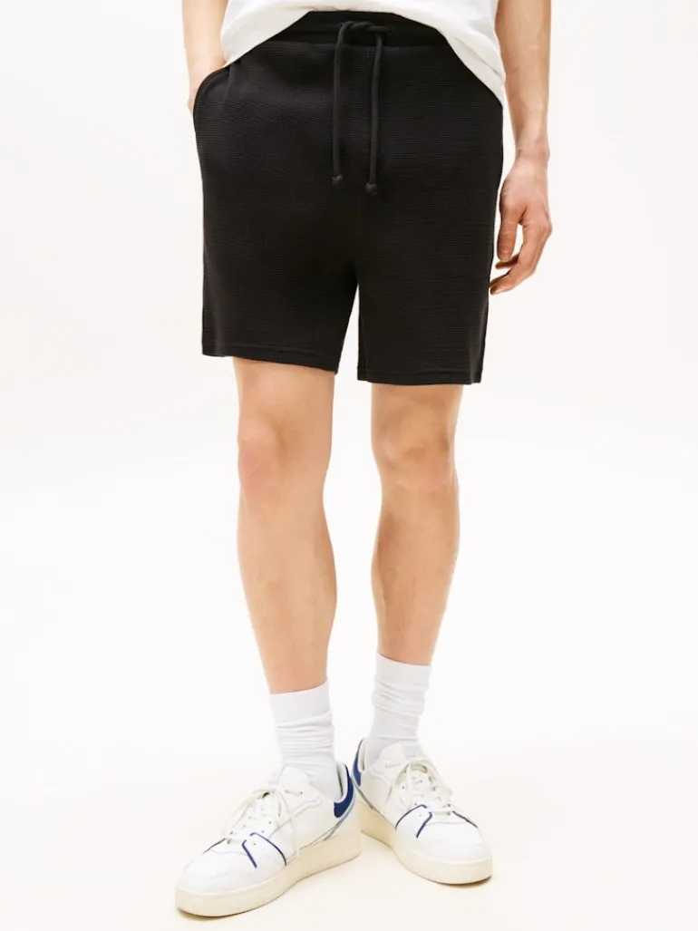 TJM RLX WAFFLE SCRIPT BEACH SHRT black