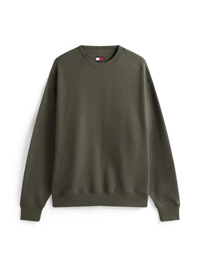 TJM RLX WAFFLE SCRIPT CREW pewter green