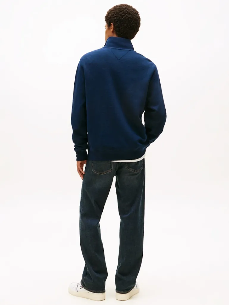 TJM RLX WAFFLE SCRIPT QRTR ZIP dark night navy