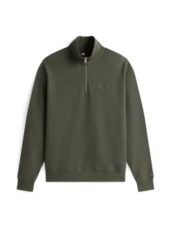 TJM RLX WAFFLE SCRIPT QRTR ZIP pewter green
