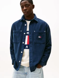 TJM RLX WASHED CORD SHIRT EXT dark night navy