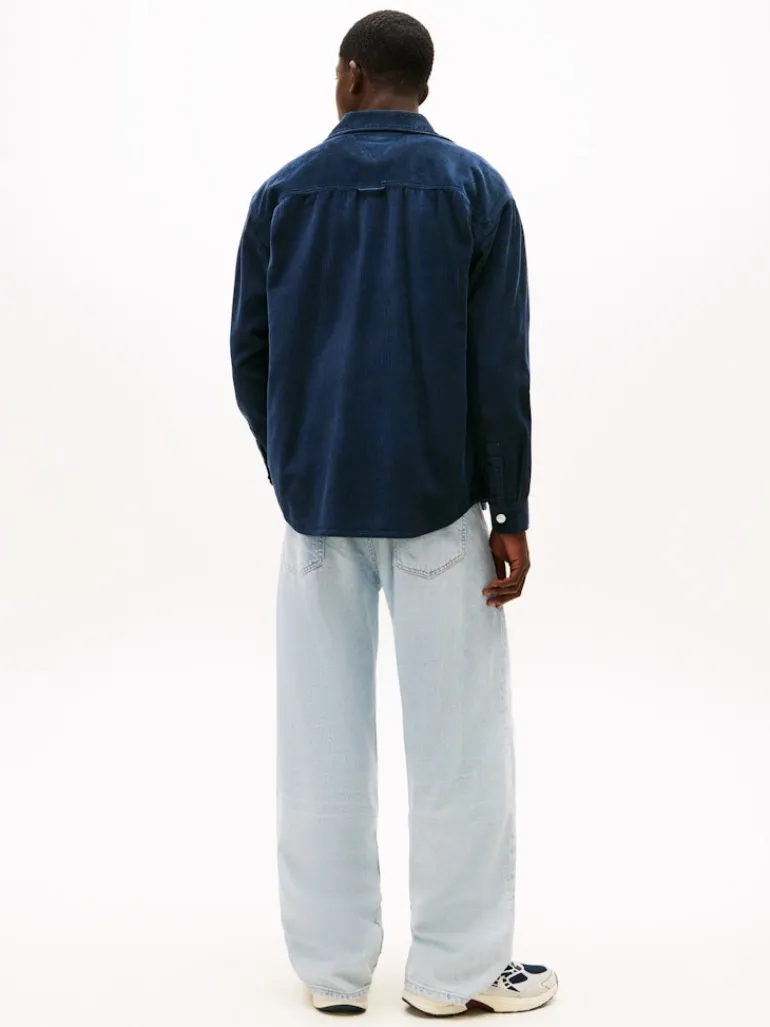 TJM RLX WASHED CORD SHIRT EXT dark night navy