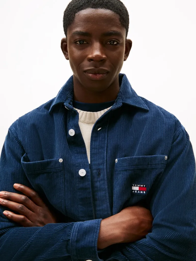 TJM RLX WASHED CORD SHIRT EXT dark night navy