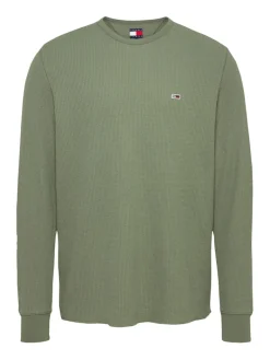 TJM SLIM WAFFLE LS TEE EXT aruba green
