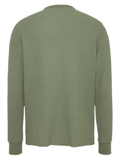 TJM SLIM WAFFLE LS TEE EXT aruba green
