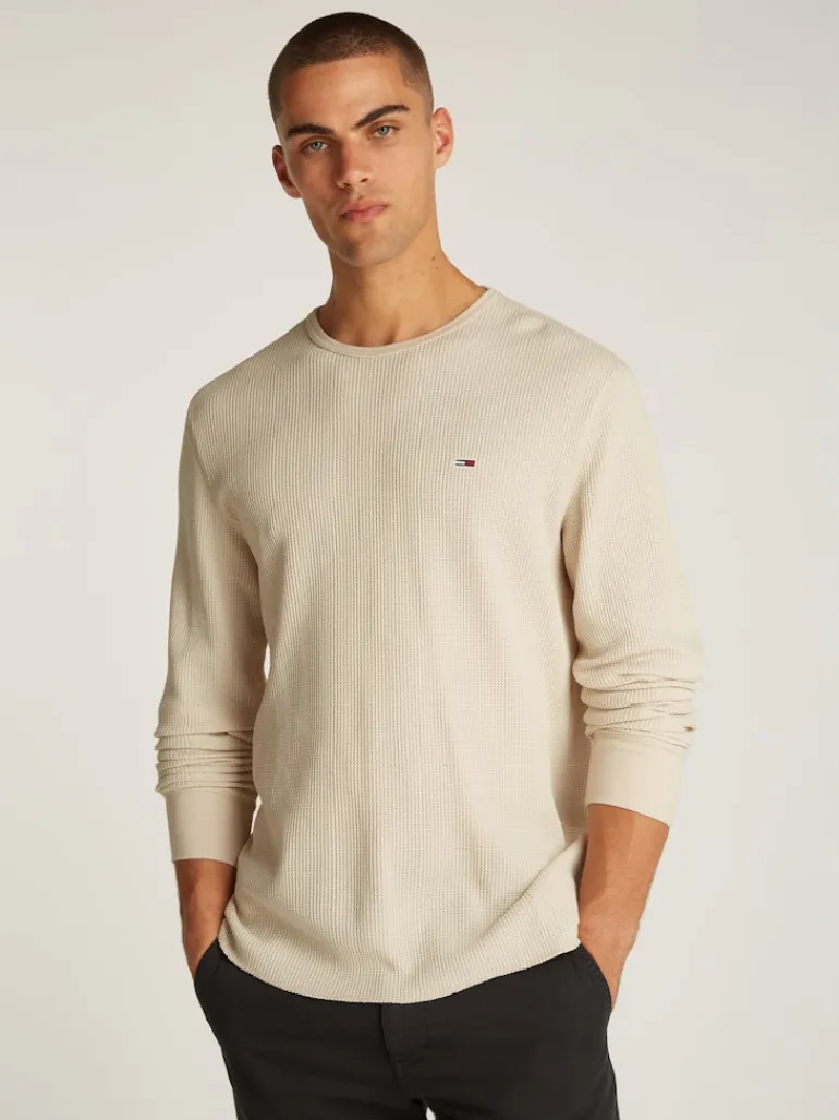 TJM SLIM WAFFLE LS TEE EXT newsprint