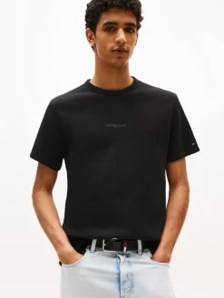 TJM SLIM WAFFLE SCRIPT TEE black