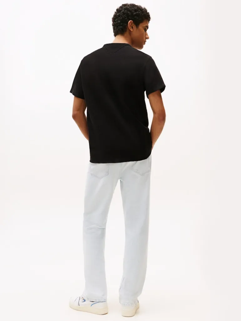 TJM SLIM WAFFLE SCRIPT TEE black