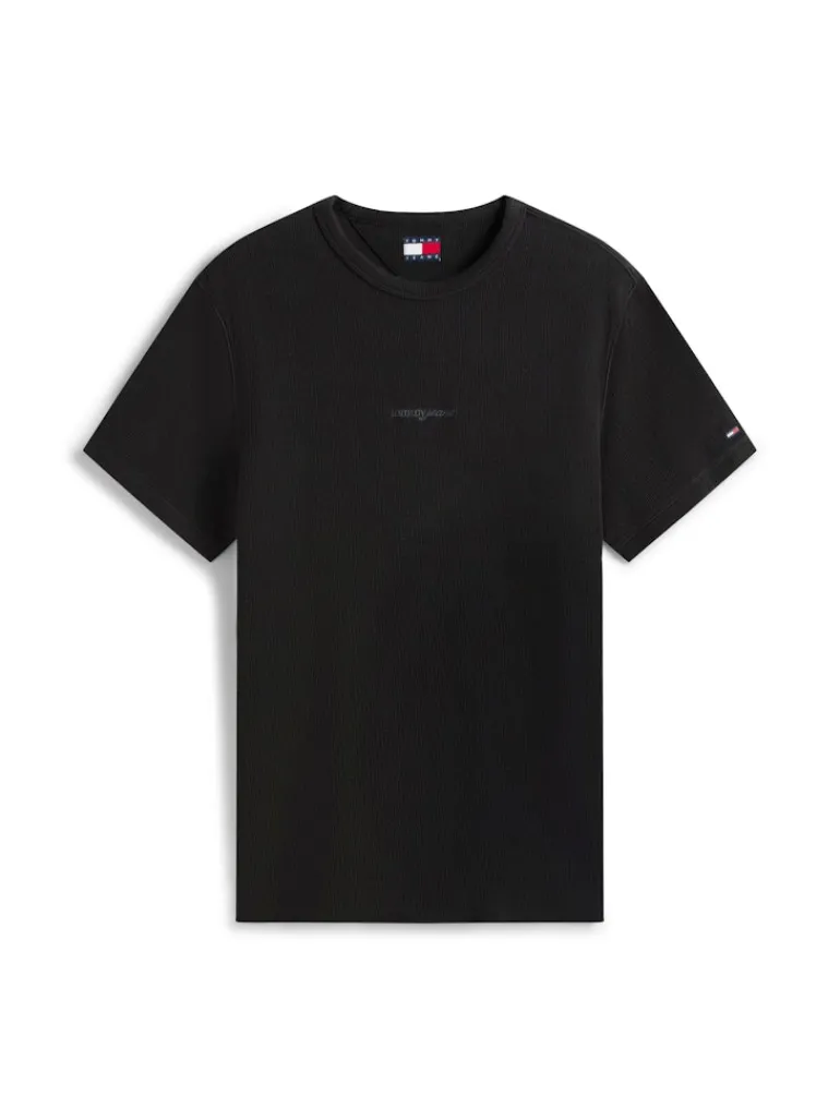 TJM SLIM WAFFLE SCRIPT TEE black