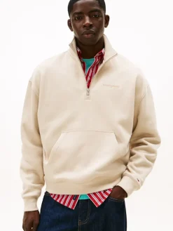 TJM 90S SCRIPT RIB FLEECE QZ gulf sand
