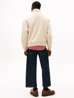 TJM 90S SCRIPT RIB FLEECE QZ gulf sand