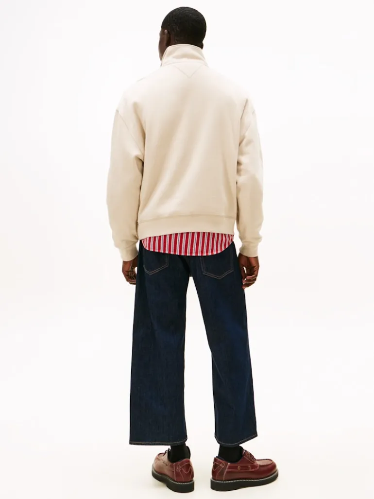 TJM 90S SCRIPT RIB FLEECE QZ gulf sand