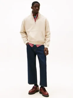 TJM 90S SCRIPT RIB FLEECE QZ gulf sand