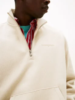 TJM 90S SCRIPT RIB FLEECE QZ gulf sand