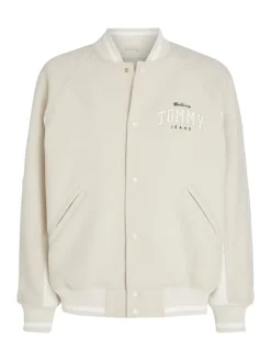TJM WOOL VARSITY BOMBER newsprint