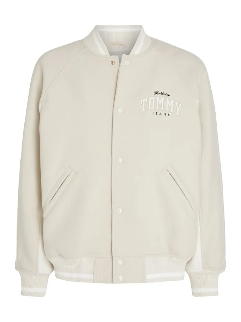 TJM WOOL VARSITY BOMBER newsprint