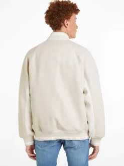 TJM WOOL VARSITY BOMBER newsprint