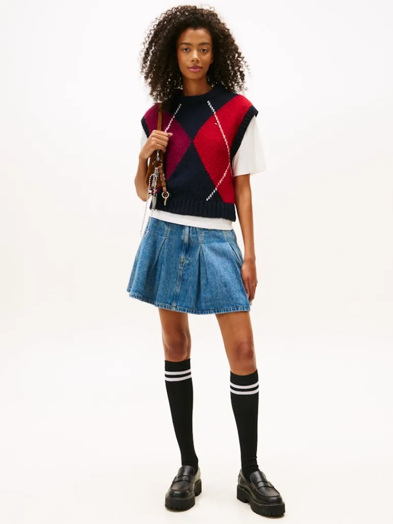 TJW ARGYLE SWEATER VEST dark night navy