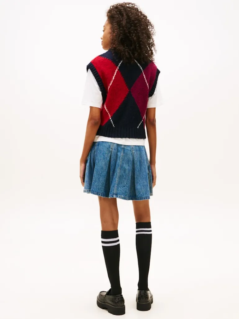 TJW ARGYLE SWEATER VEST dark night navy