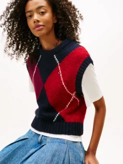 TJW ARGYLE SWEATER VEST dark night navy