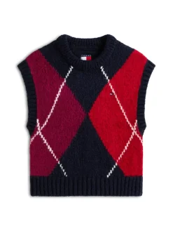 TJW ARGYLE SWEATER VEST dark night navy
