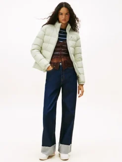 TJW BASIC HOODED DOWN JACKET EXT misty sage