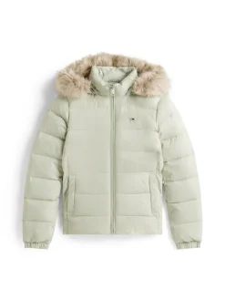 TJW BASIC HOODED DOWN JACKET EXT misty sage