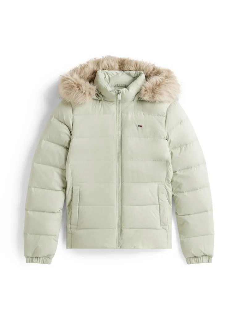 TJW BASIC HOODED DOWN JACKET EXT misty sage