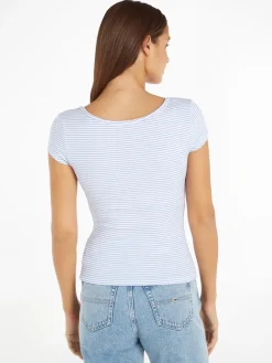 TJW BBY STRIPE SS TOP june iris-multi
